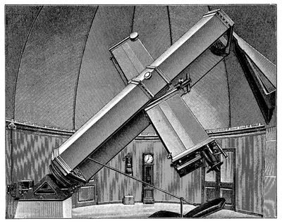 1. Astrophotograph. Refraktor der vatikanische Sternwarte in Rom.