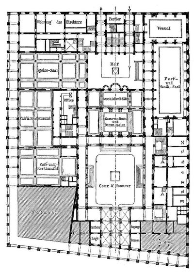 6. Hotel Continental in Paris. Erdgeschoß.